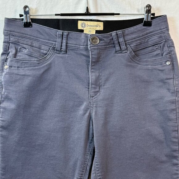 Democracy Jeans Womens Sz 10 Ab Technology Mid Rise Skinny Stretch Gray Denim - Picture 9 of 10